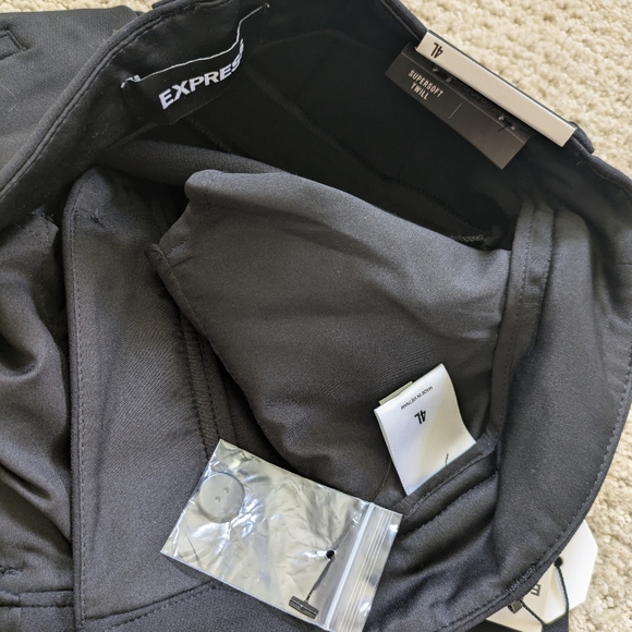 Express Skinny High Rise Super Soft Twill Pants Black Dress Pants Size 4 Long - Picture 9 of 9